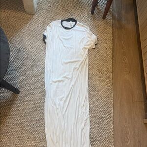 Skims Black and White Ringer Tee Dress